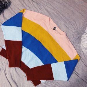 Multicolored striped sweater